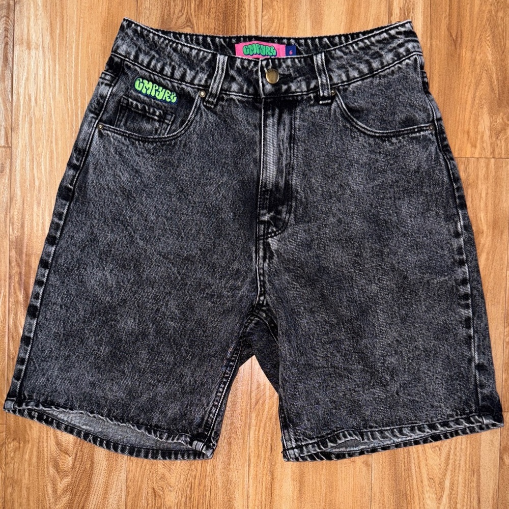 Empyre Women’s Jorts In Black/Grey Denim